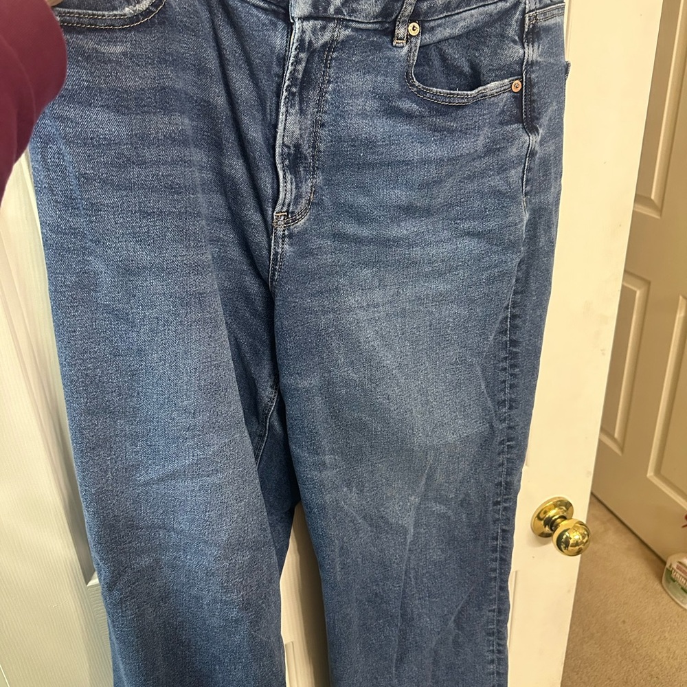 American Eagle Outfitters Wide Leg Blue Jeans